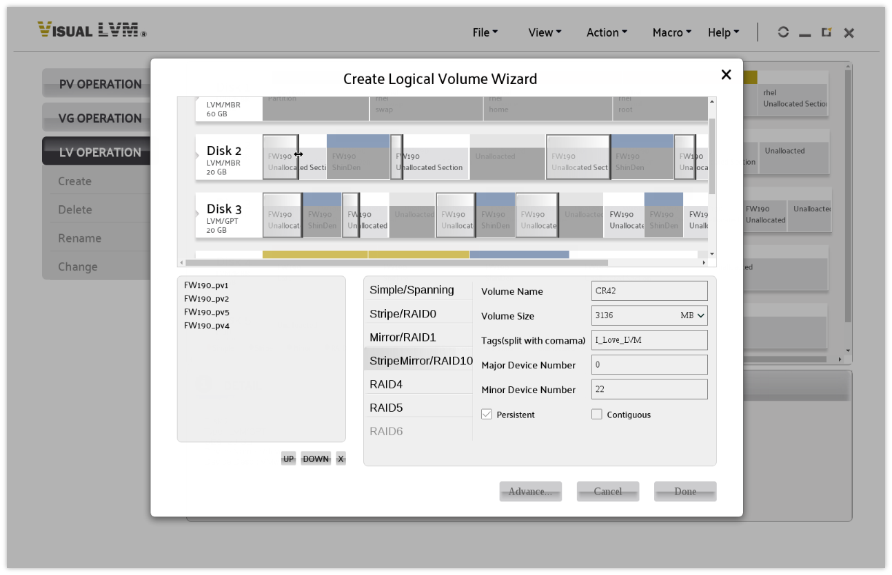 Ease to set parameters with Visual LVM
