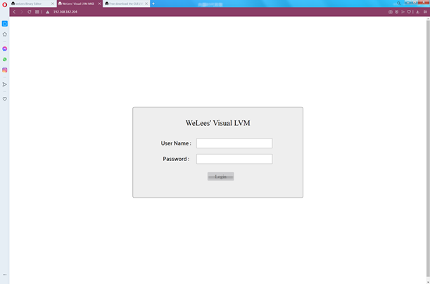 Login to Visual LVM Remote