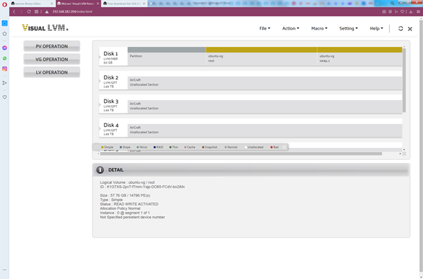 Visual LVM Remote main frame